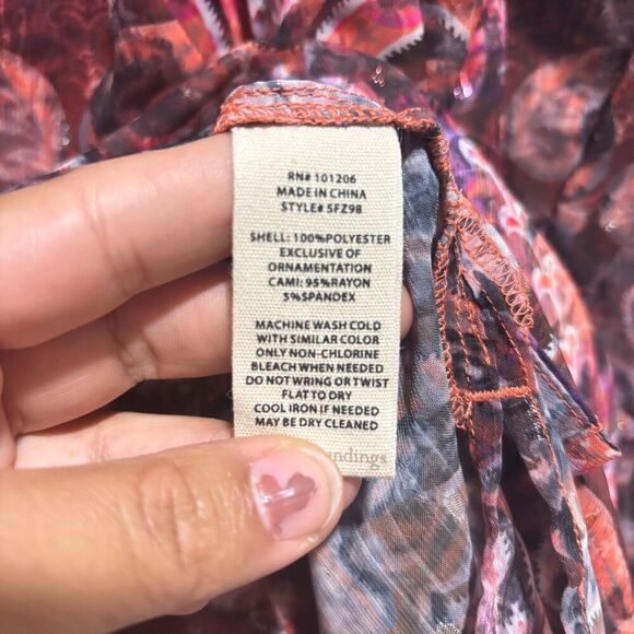 NWT Soft Surroundings Multicolor Tapestry Floral Paisley Tasha Top Plus Size 3X - Picture 7 of 9